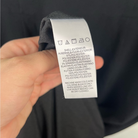 NEW Dress The Population Black Monroe Gown Sweetheart Crepe Side Slit Evening - Picture 11 of 12